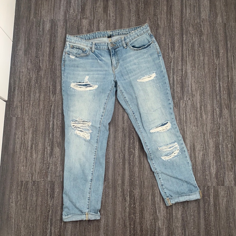Gap Distressed Boyfriend Jeans - Size 8/29reg